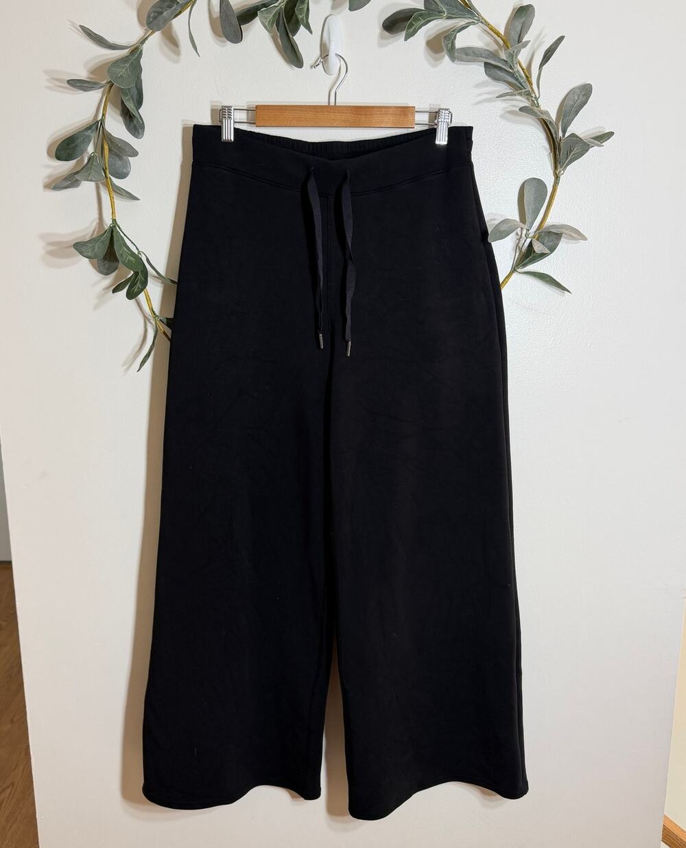 Spanx AirEssentials Black Wide Leg Sweatpants